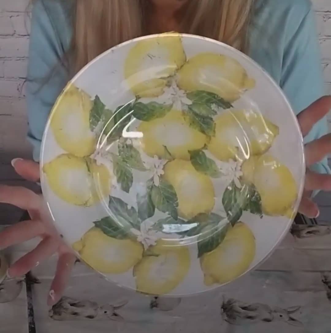 Designer Lemon Plate For Less From The Dollar Store